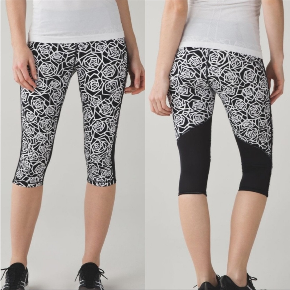 Lululemon Real Quick Crop Legging in Posey size 2